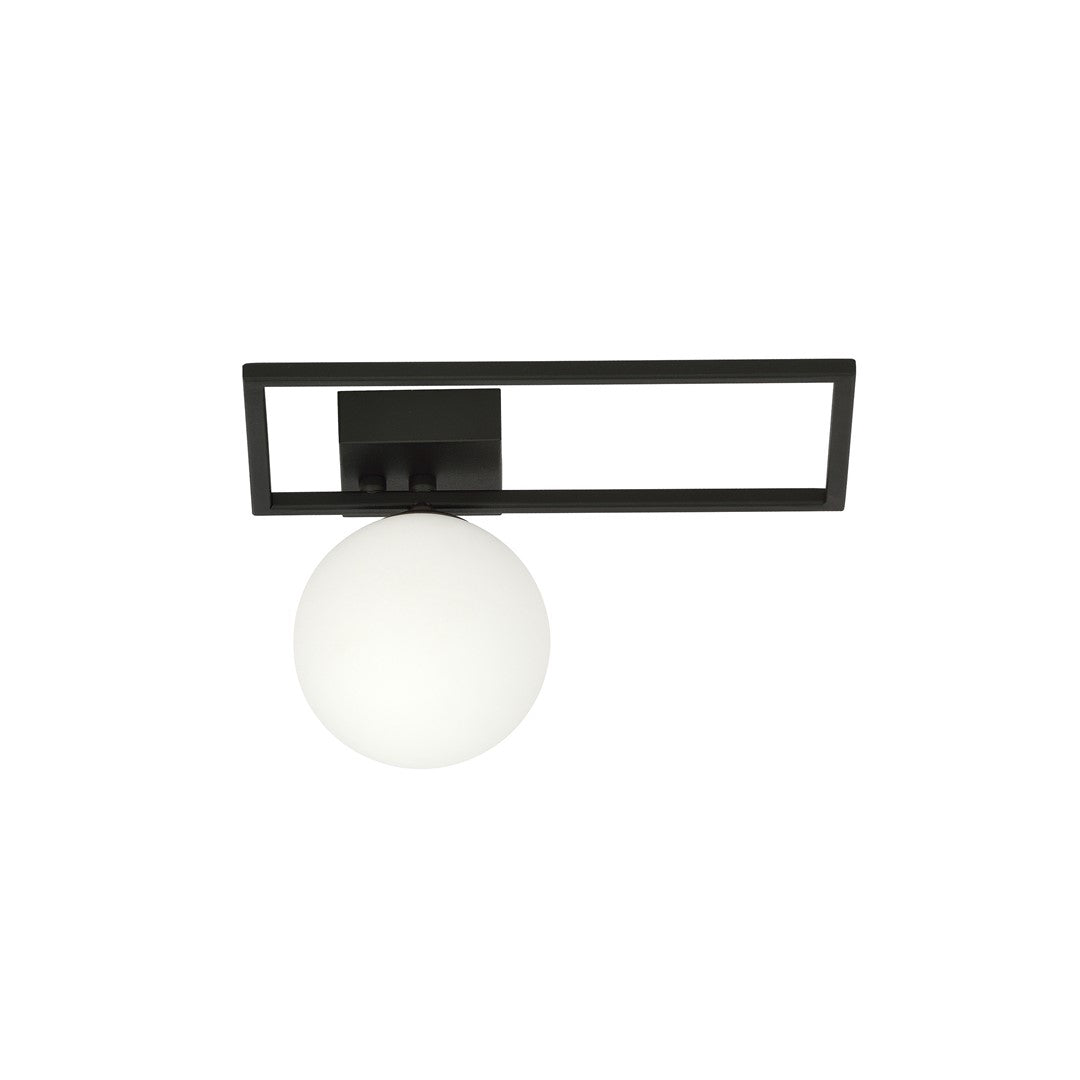 IMAGO 1D BLACK/OPAL – Minimalistische inbouwlamp met industriële flair