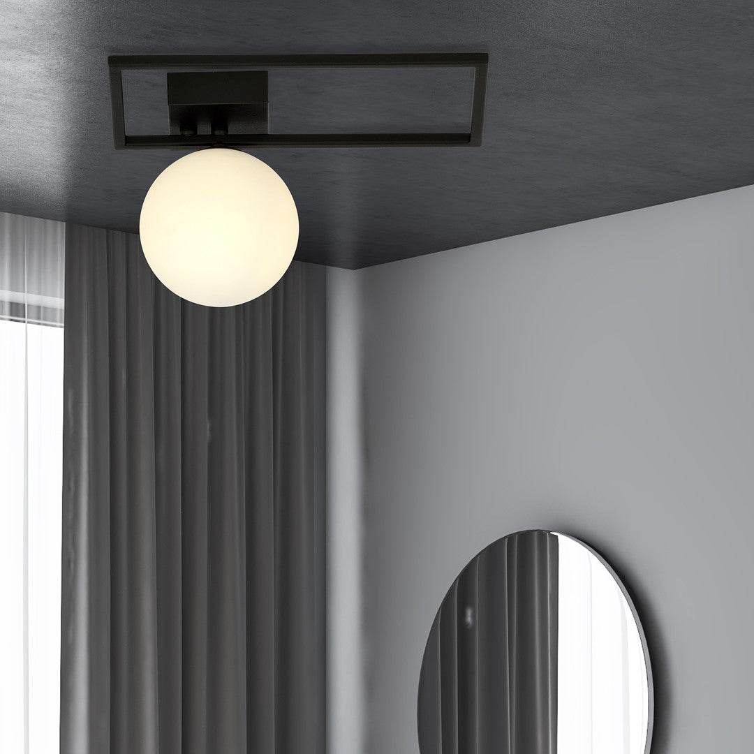 IMAGO 1D BLACK/OPAL – Minimalistische inbouwlamp met industriële flair