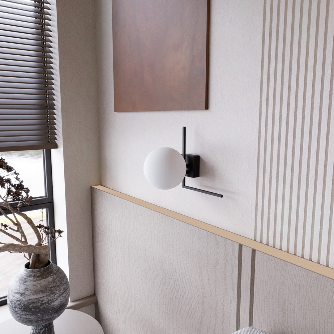 IMAGO 1G BLACK/OPAL – Industriële plafondlamp met karaktervolle uitstraling