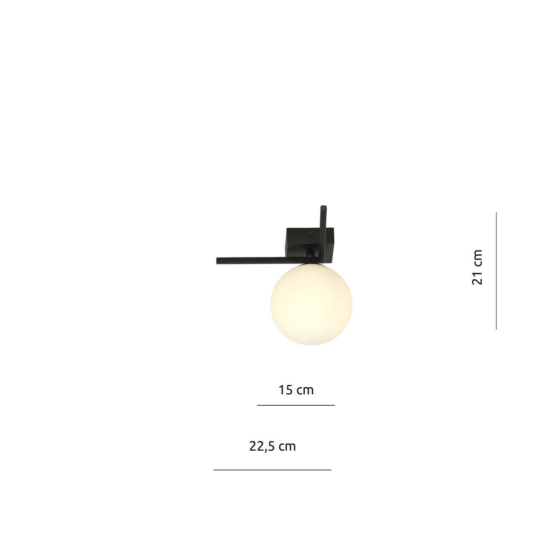 IMAGO 1G BLACK/OPAL – Industriële plafondlamp met karaktervolle uitstraling