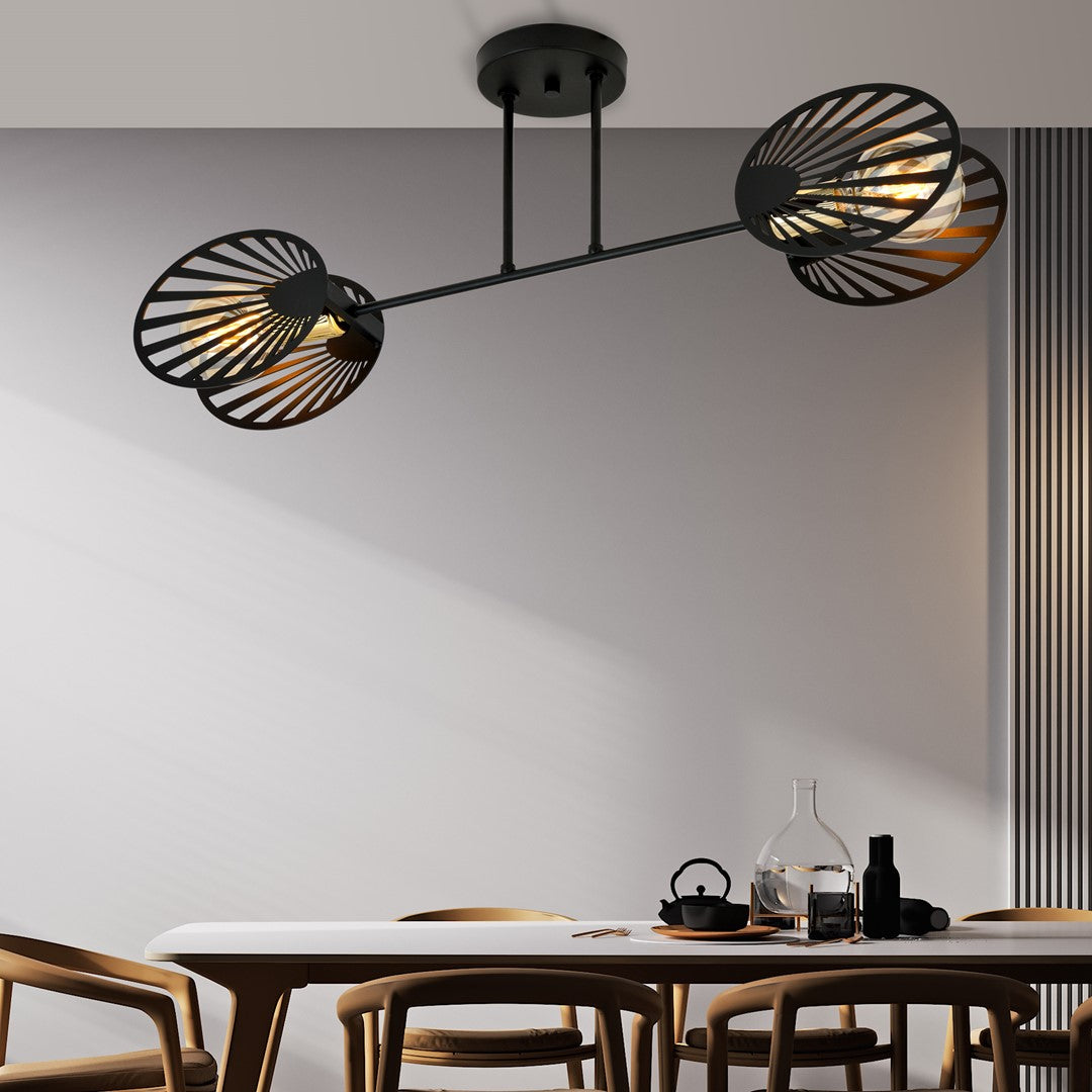 TALIA 2 – Luxueuze plafondlamp met gouden accenten voor een verfijnd interieurstatement