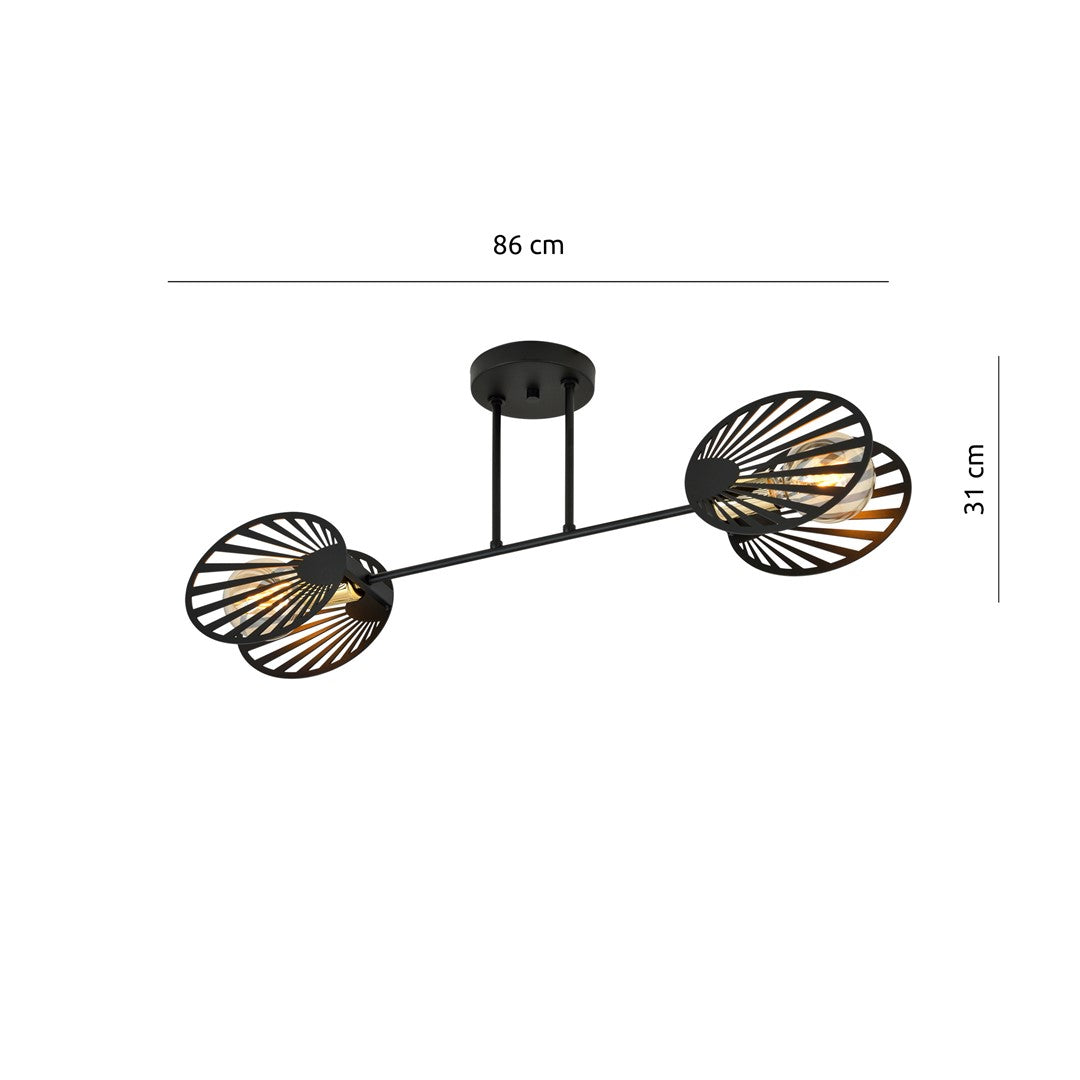 TALIA 2 – Luxueuze plafondlamp met gouden accenten voor een verfijnd interieurstatement