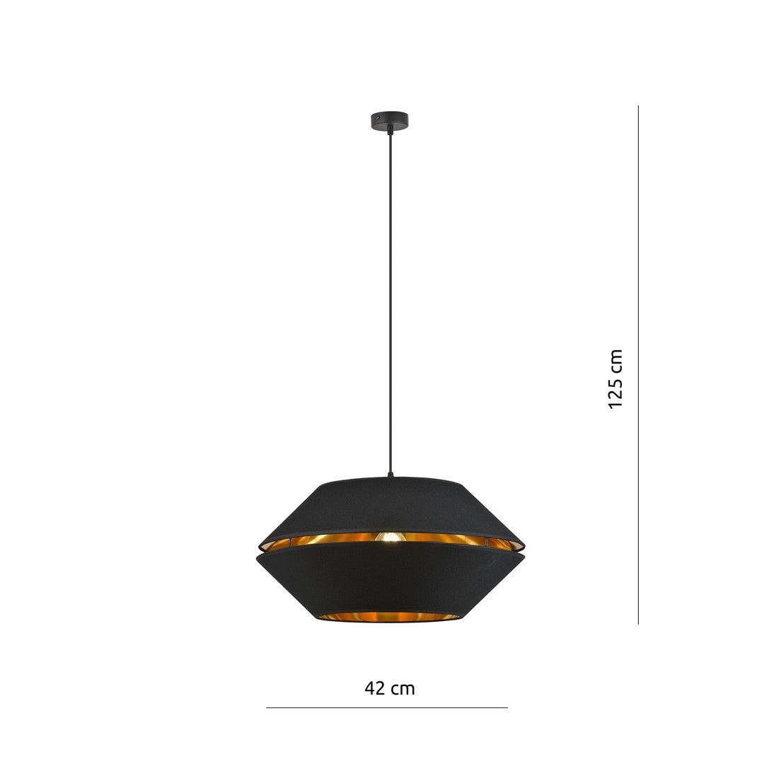 PIANO 1 Black Gold – Luxe zwarte lamp met warme gouden gloed
