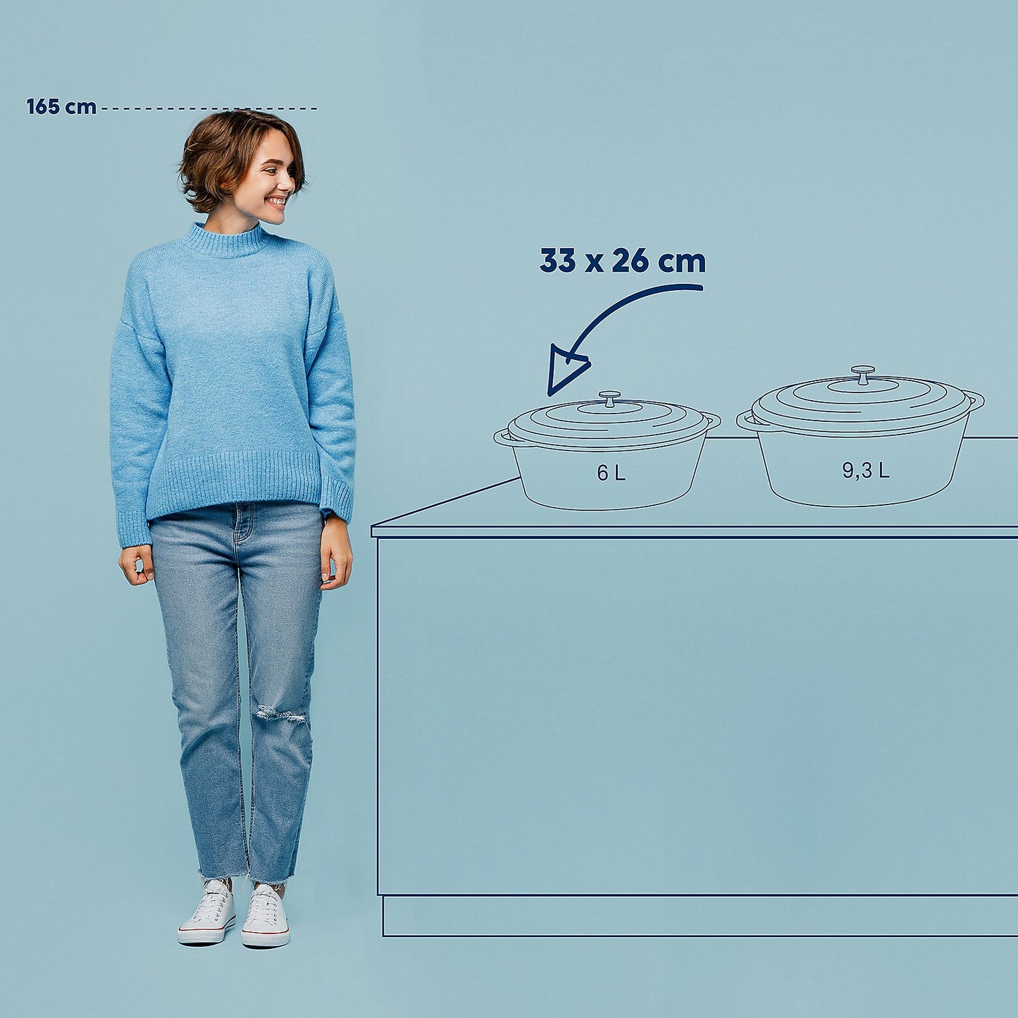 KELA Calido Ovale Braadpan 33 × 26 cm (6,0 L) – Luxe gietijzer in opvallend rood met beige geëmailleerde binnenzijde