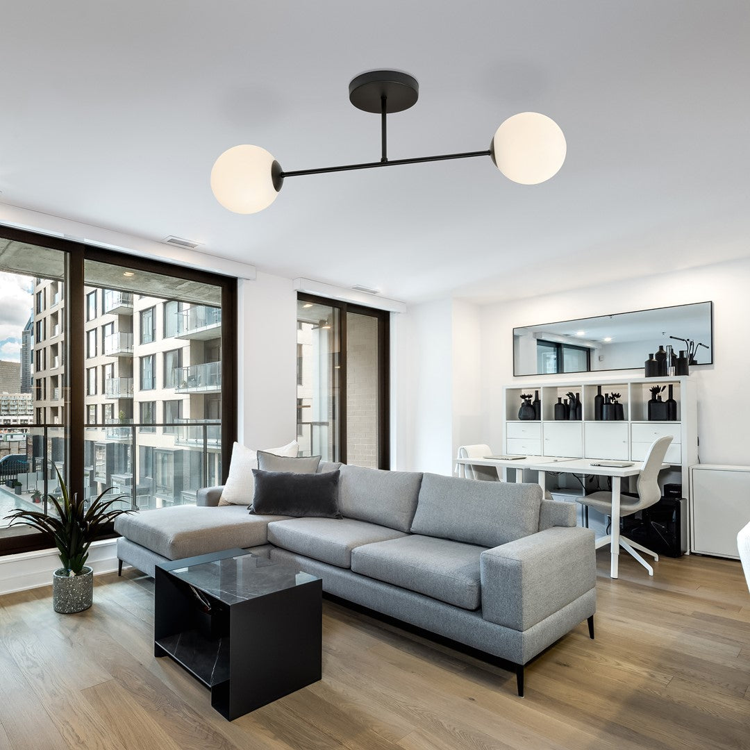 ROMA 2 – Minimalistische plafondlamp met opaalglas voor moderne interieurs