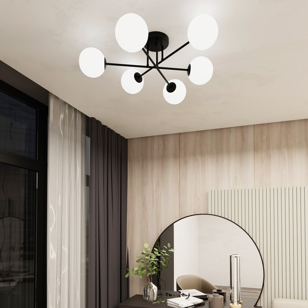 ROMA 6 – Strakke plafondlamp met modern karakter voor elk interieur