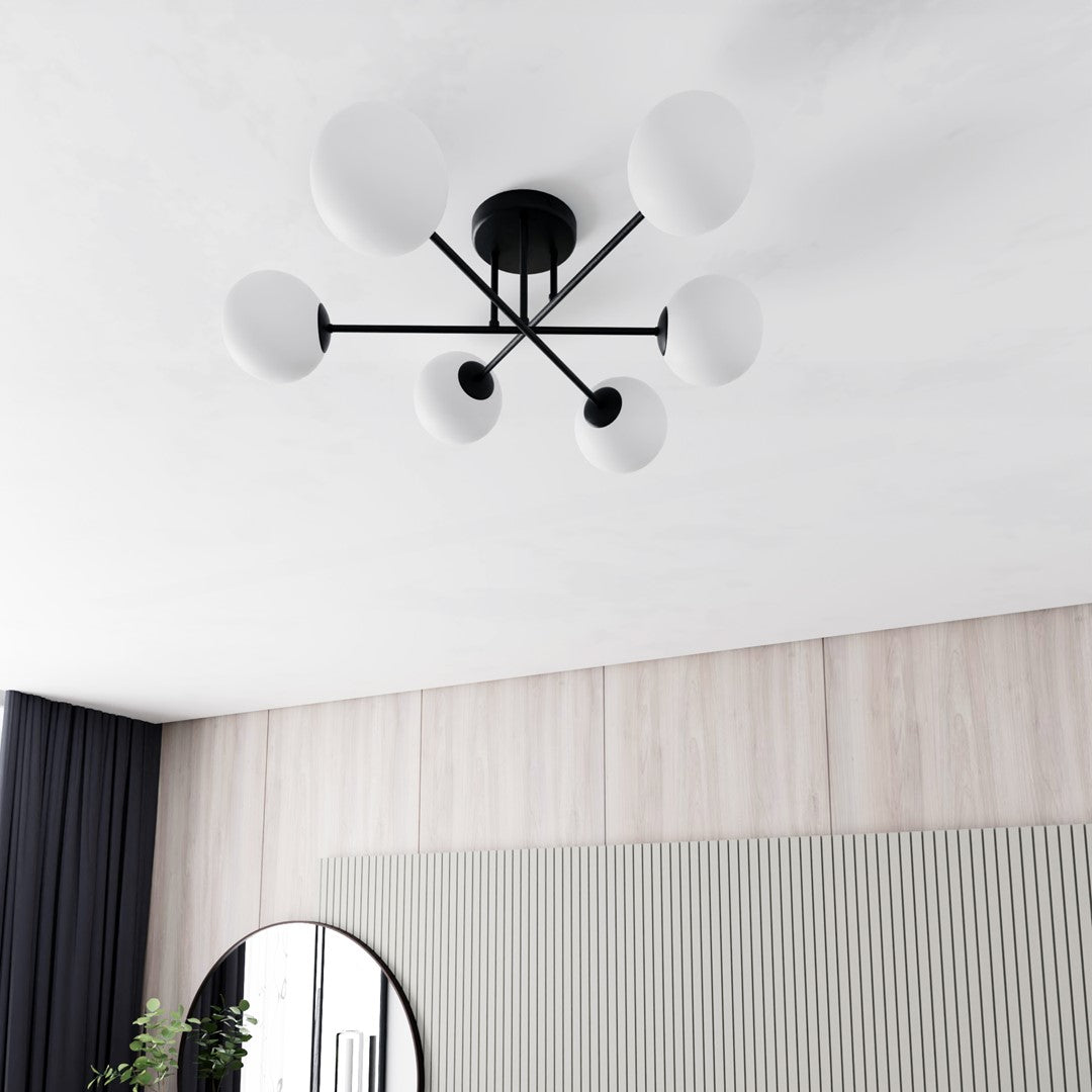 ROMA 6 – Strakke plafondlamp met modern karakter voor elk interieur