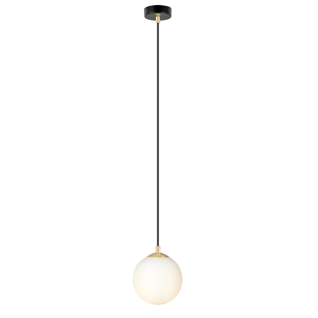 ROYAL 1 Black – Minimalistische plafondlamp met verfijnde gouden accenten