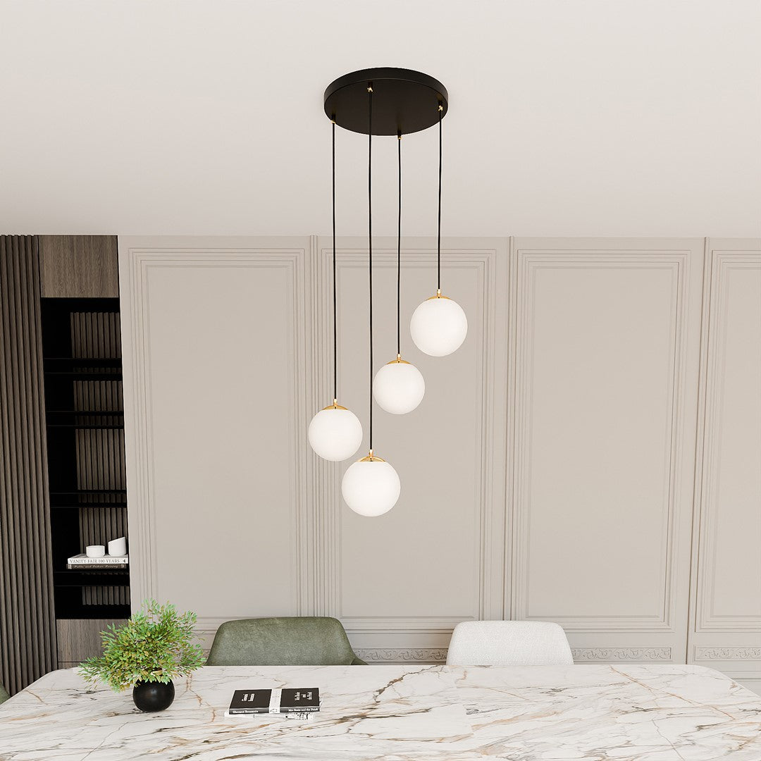 ROYAL 4 Black – Minimalistisch plafonddesign met een vleugje goud