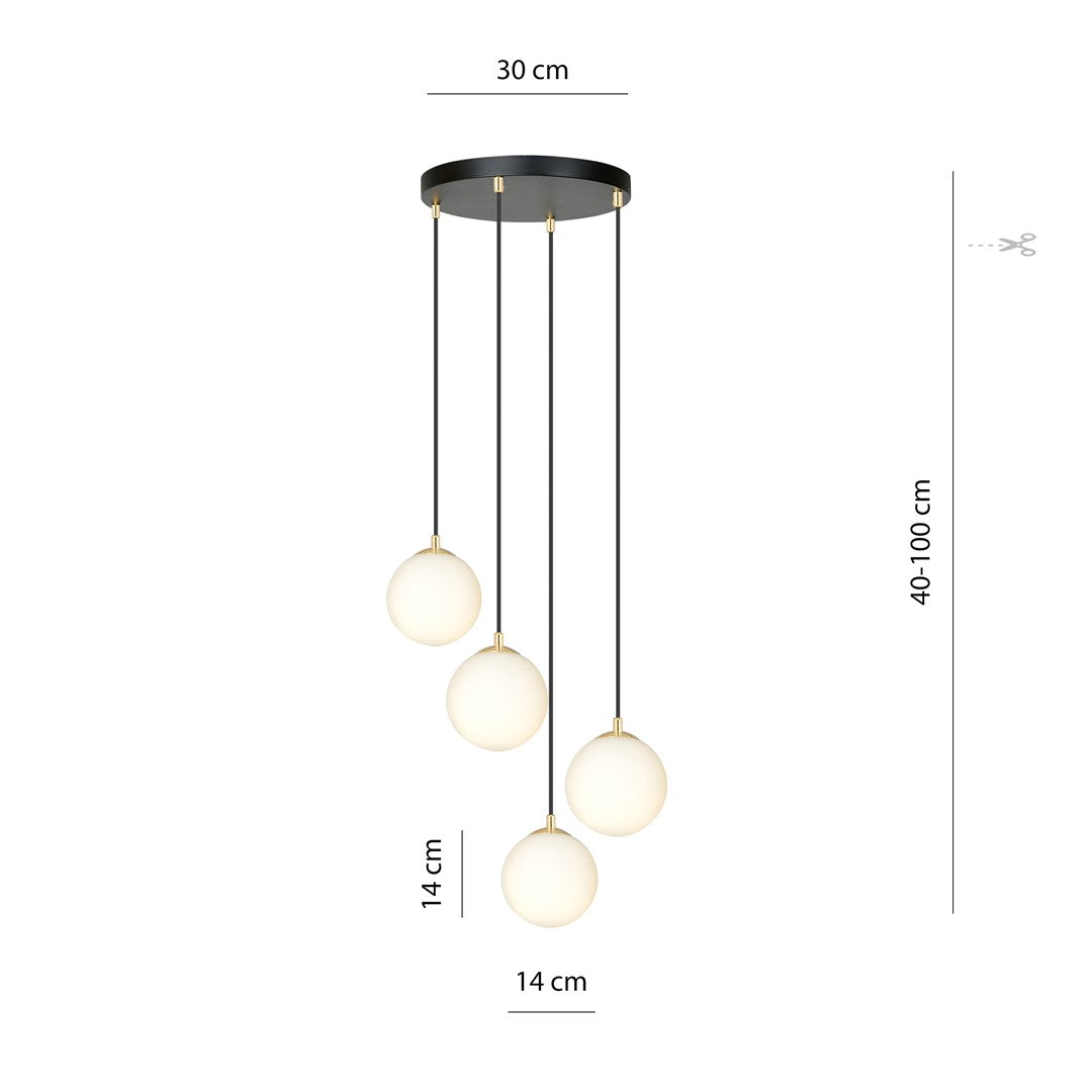 ROYAL 4 Black – Minimalistisch plafonddesign met een vleugje goud