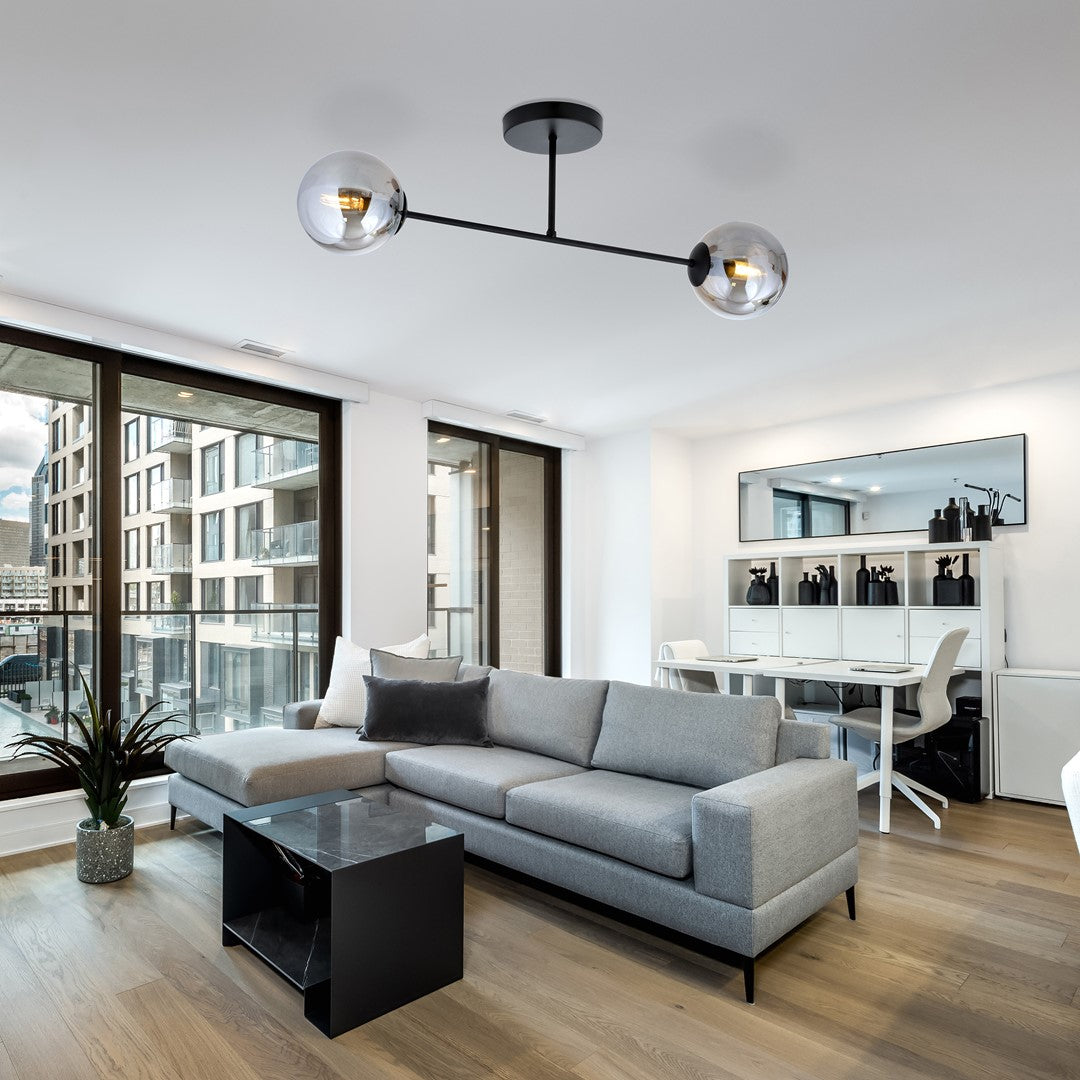 ROMA 2 – Minimalistische plafondlamp met stijlvol grafietdesign voor moderne interieurs