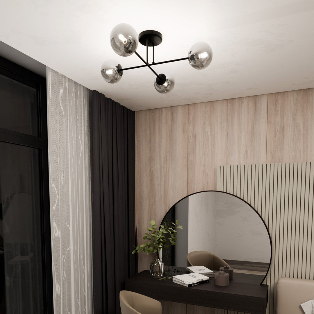 ROMA 4 – Minimalistische plafondlamp voor moderne elegantie en optimale verlichting