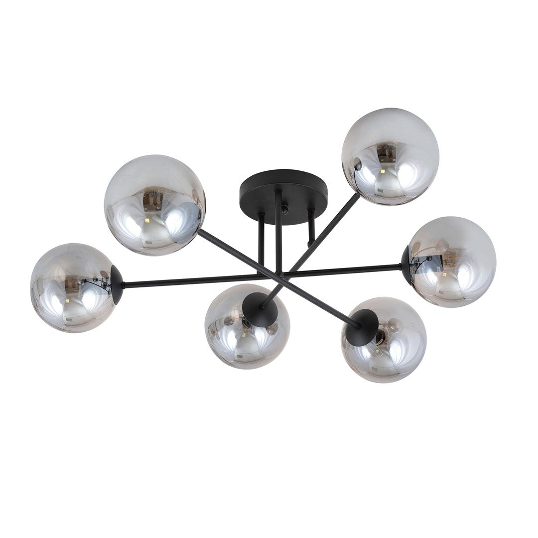ROMA 6 – Minimalistische plafondlamp met zes spots voor krachtige lichtverspreiding