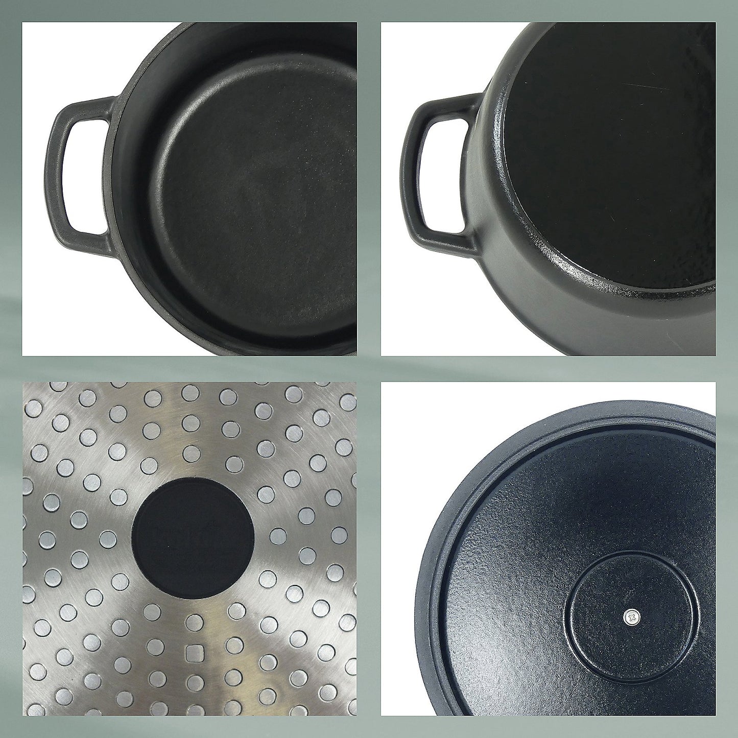 KELA Calido Ronde Braadpan 24 cm (3,8 L) – Zwart gietijzeren kookkracht met stijlvolle matte afwerking
