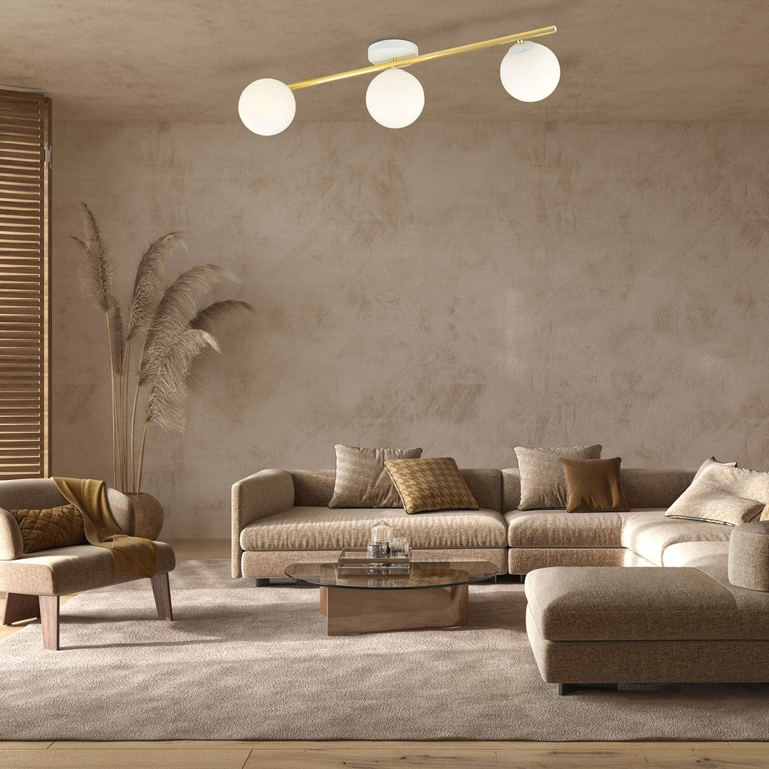SPLENDI 3 – Glamoureuze plafond inbouwlamp met elegante gouden accenten