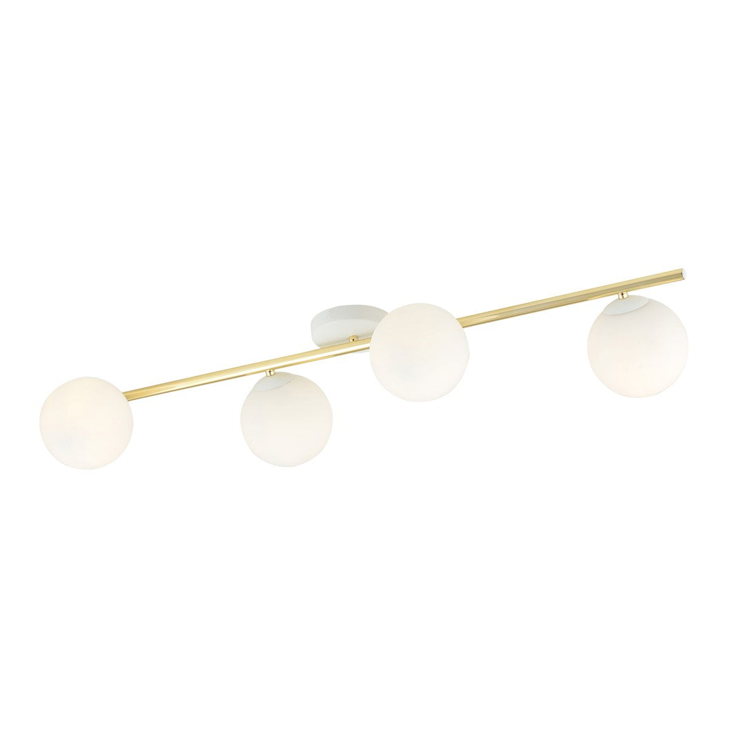 SPLENDI 4 – Glamoureuze plafondlamp met elegante gouden accenten