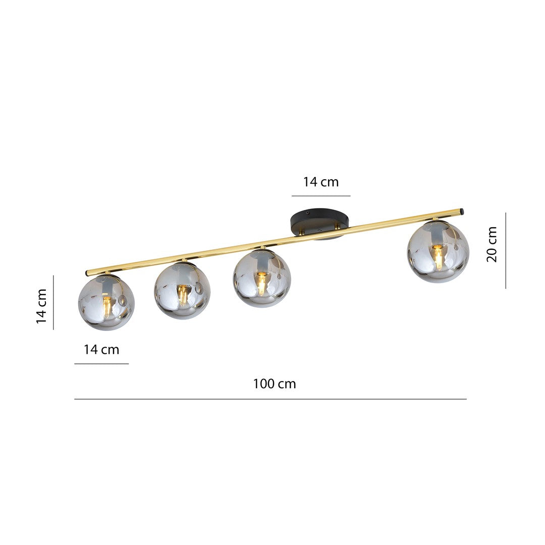 MONZA 4 – Minimalistische plafondlamp met moderne elegantie