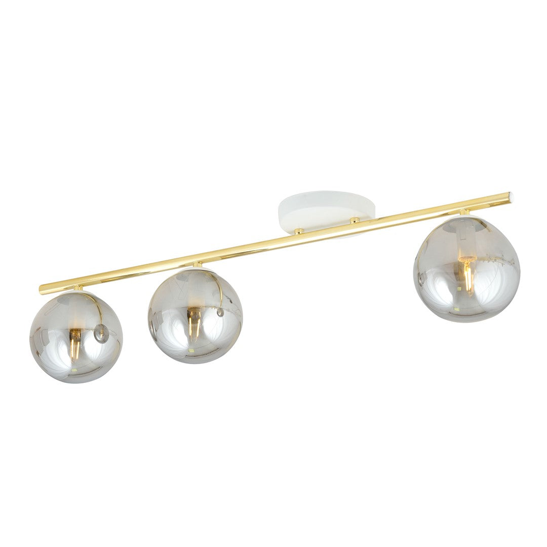 MONZA 3 – Stijlvolle plafondlamp met elegante accenten in wit, goud en grafiet
