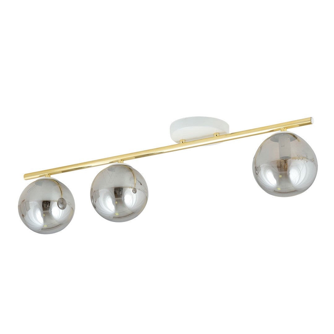 MONZA 3 – Stijlvolle plafondlamp met elegante accenten in wit, goud en grafiet