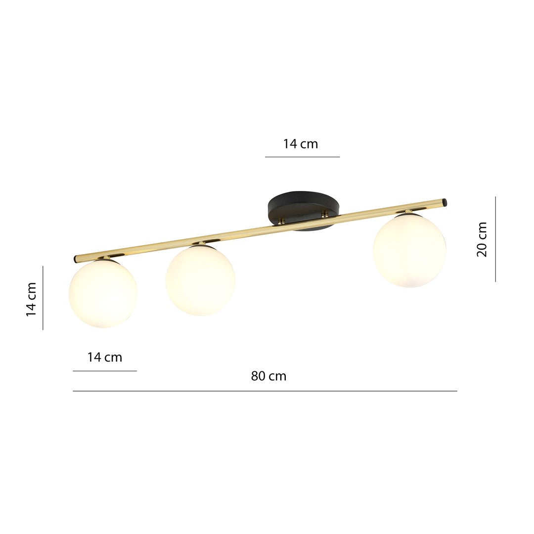 MONZA 3 – Minimalistische plafondlamp met stijlvolle uitstraling