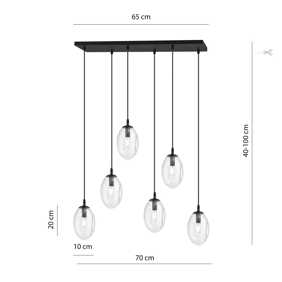 ASTRAL 6 Transparant – Sierlijke verlichting met een luchtige, heldere uitstraling