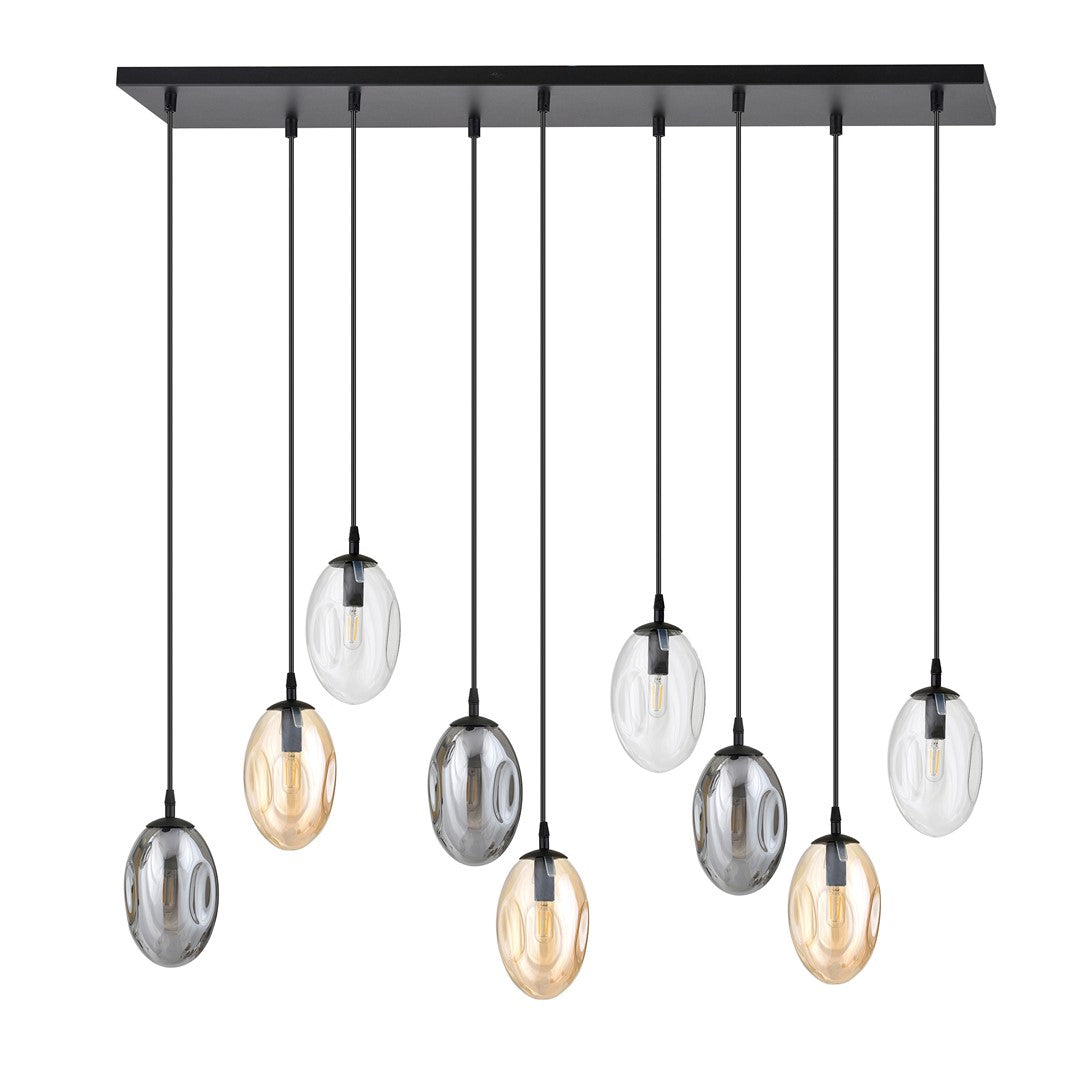 ASTRAL 9 BL MIX – Moderne elegantie met karaktervolle lampenkappen