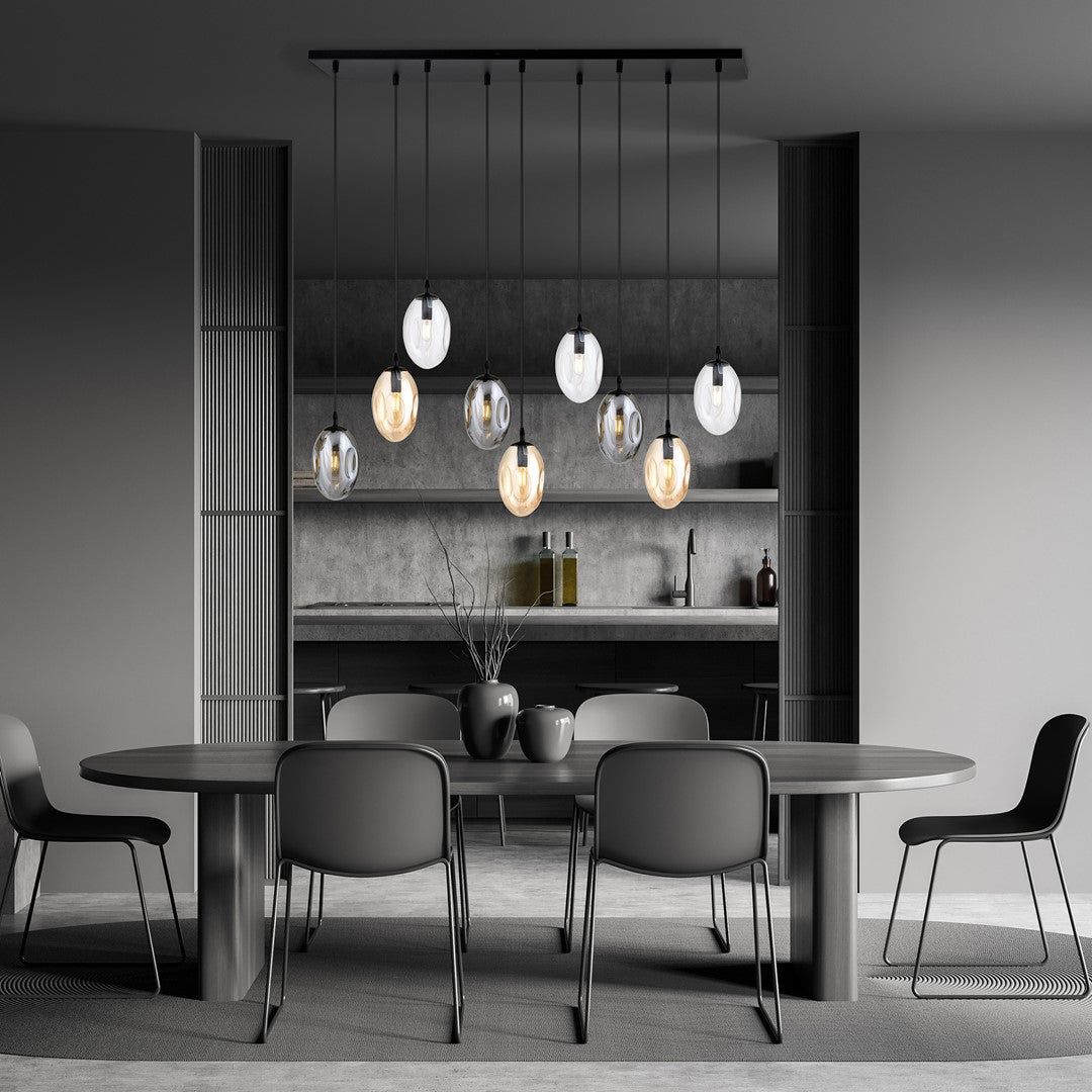 ASTRAL 9 BL MIX – Moderne elegantie met karaktervolle lampenkappen
