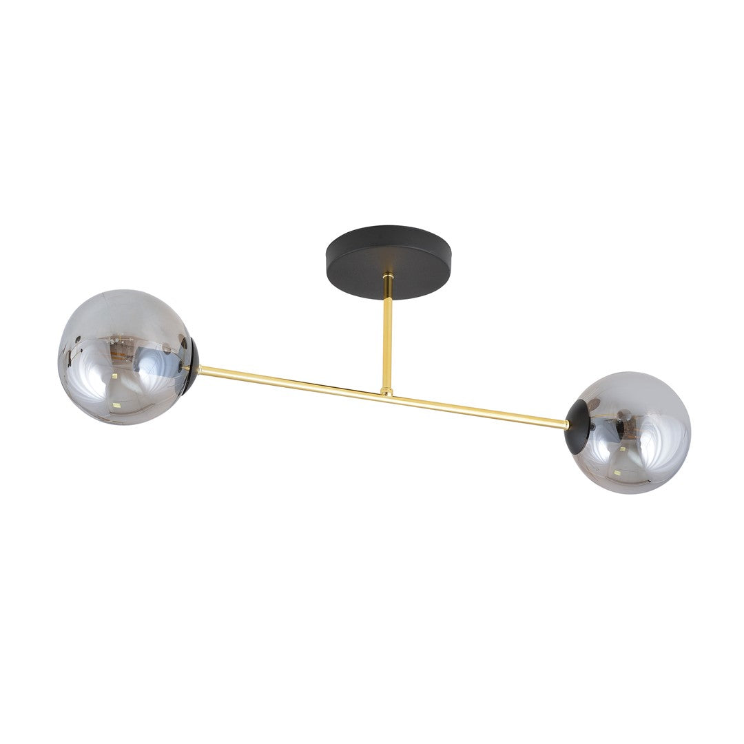 MAGNUM 2 – Verfijnde plafondlamp met goudaccenten voor een elegant modern interieur
