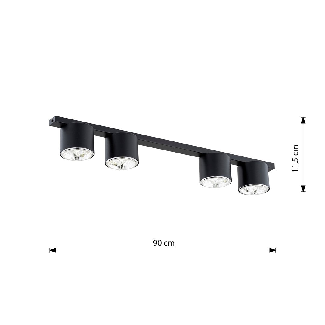 NANO 4 Black – Gerichte verlichting in een strak, minimalistisch design