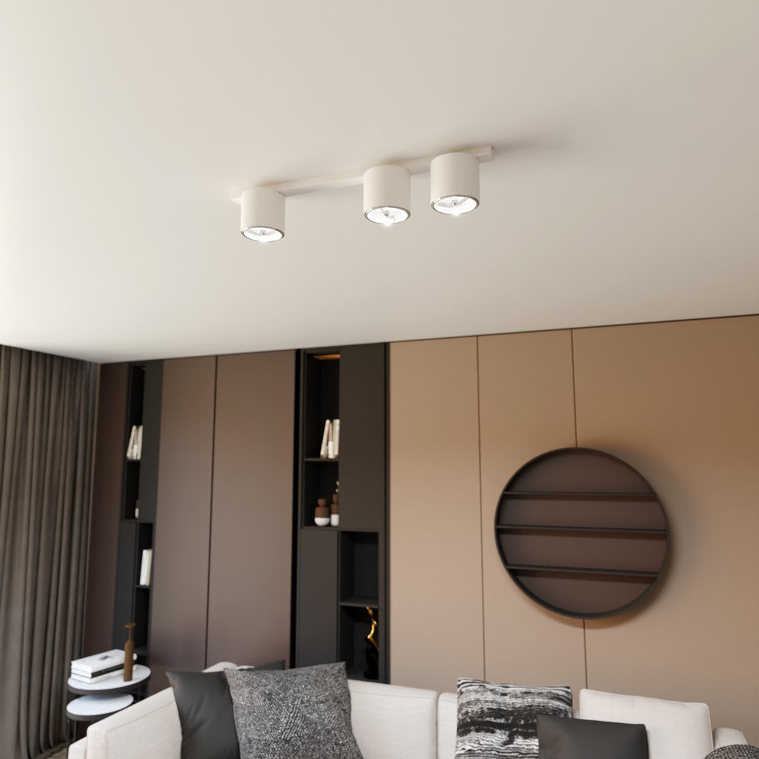 NANO 3 White – Minimalistische spotlamp met strakke lijnen en functioneel licht