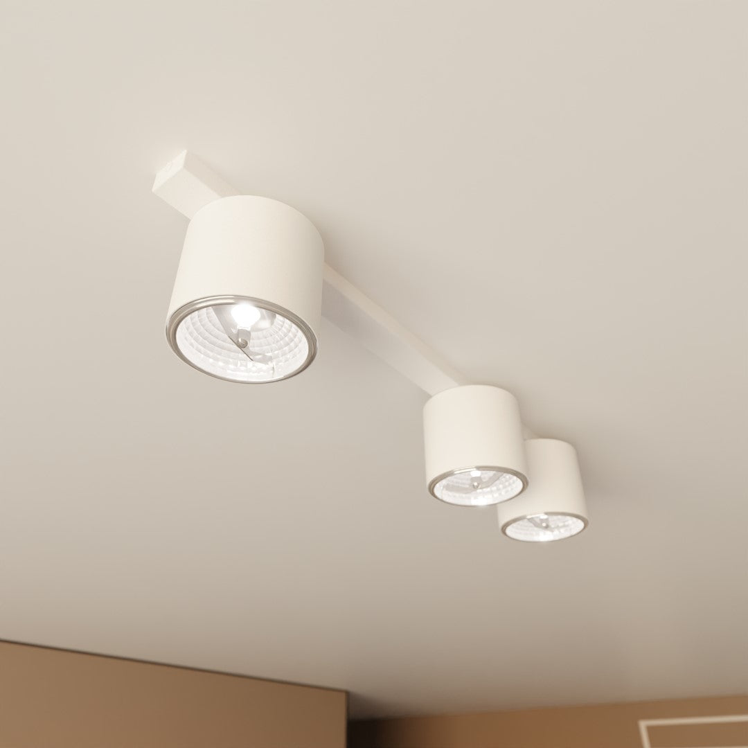 NANO 3 White – Minimalistische spotlamp met strakke lijnen en functioneel licht