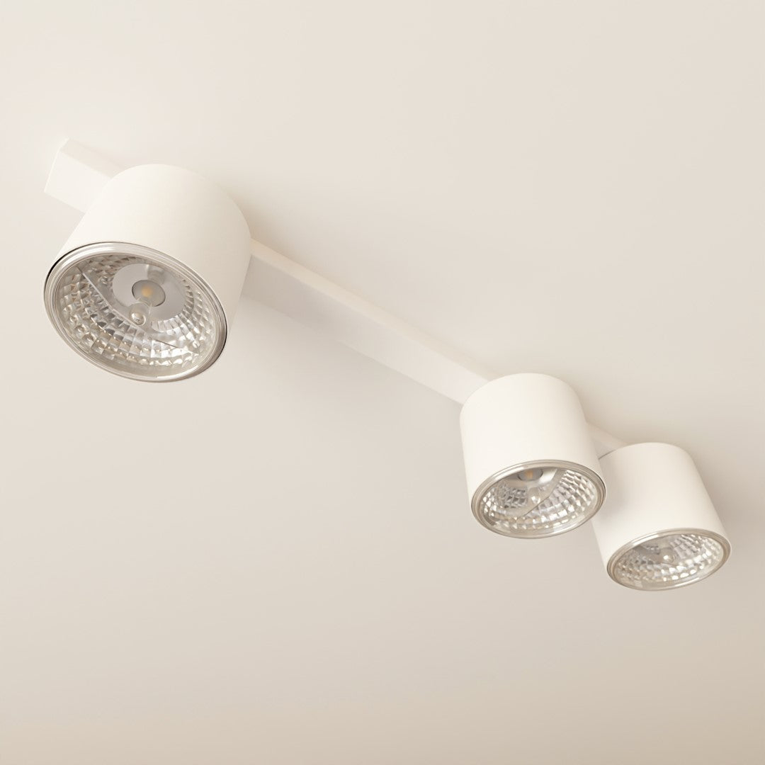 NANO 3 White – Minimalistische spotlamp met strakke lijnen en functioneel licht