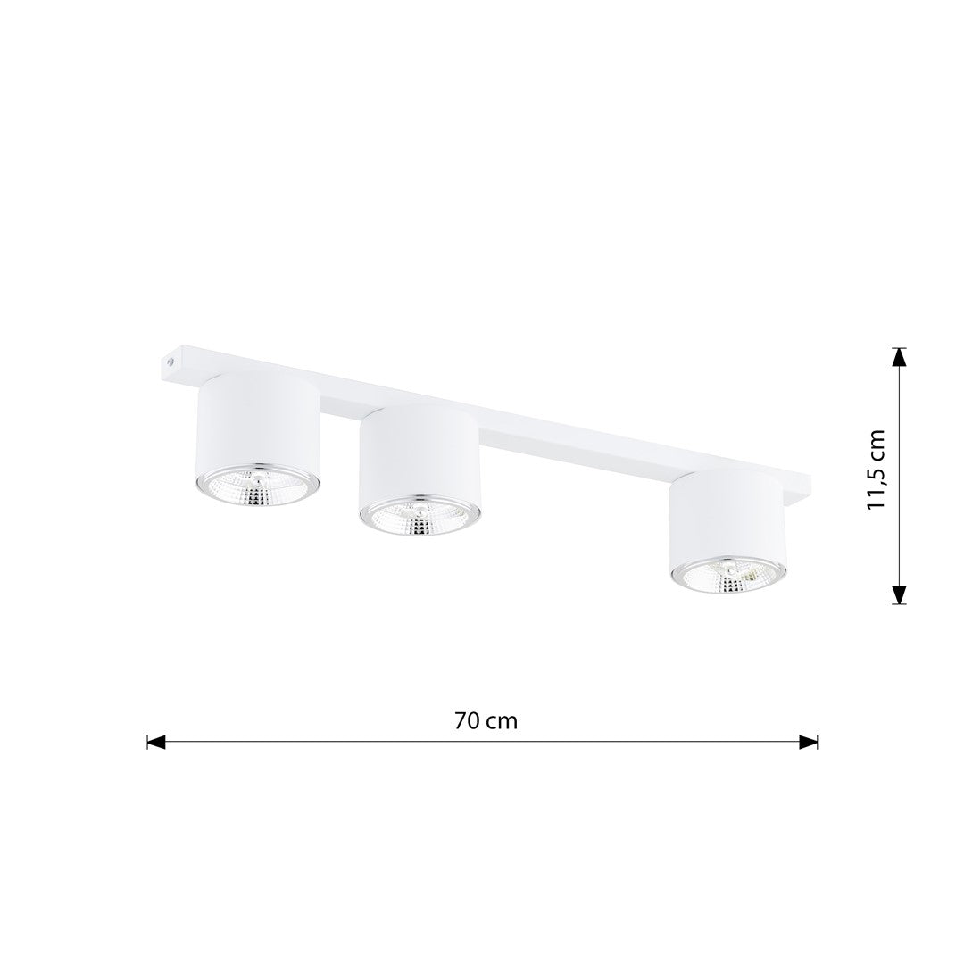 NANO 3 White – Minimalistische spotlamp met strakke lijnen en functioneel licht