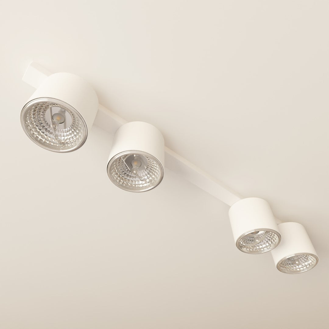 NANO 4 White – Strakke plafondlamp met gerichte lichtkracht en moderne esthetiek