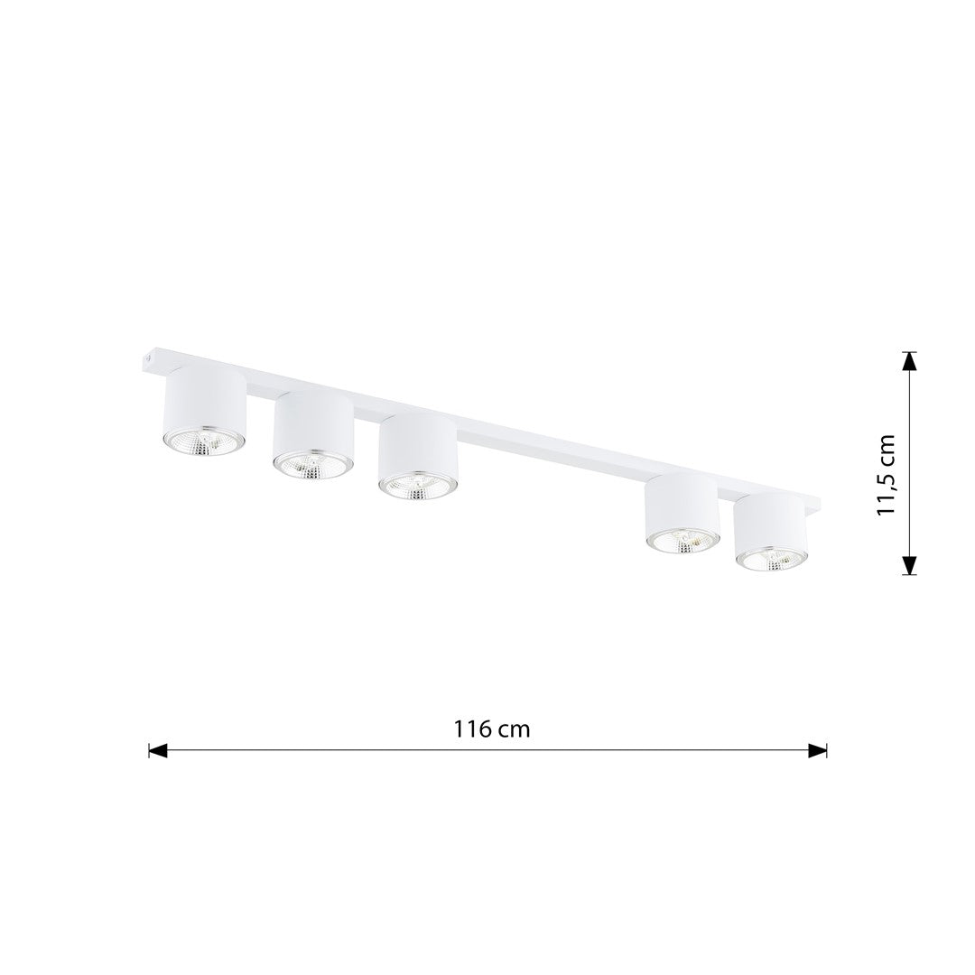 NANO 5 White – Minimalistisch design met krachtige, gerichte verlichting