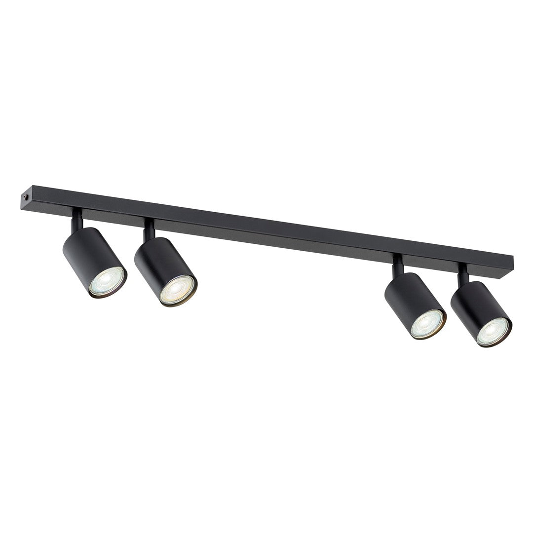 FLASH 4 Black – Minimalistische plafondlamp met strakke lijnen en krachtig licht