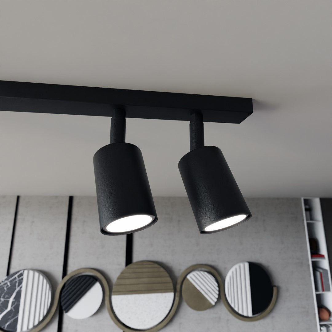 FLASH 4 Black – Minimalistische plafondlamp met strakke lijnen en krachtig licht