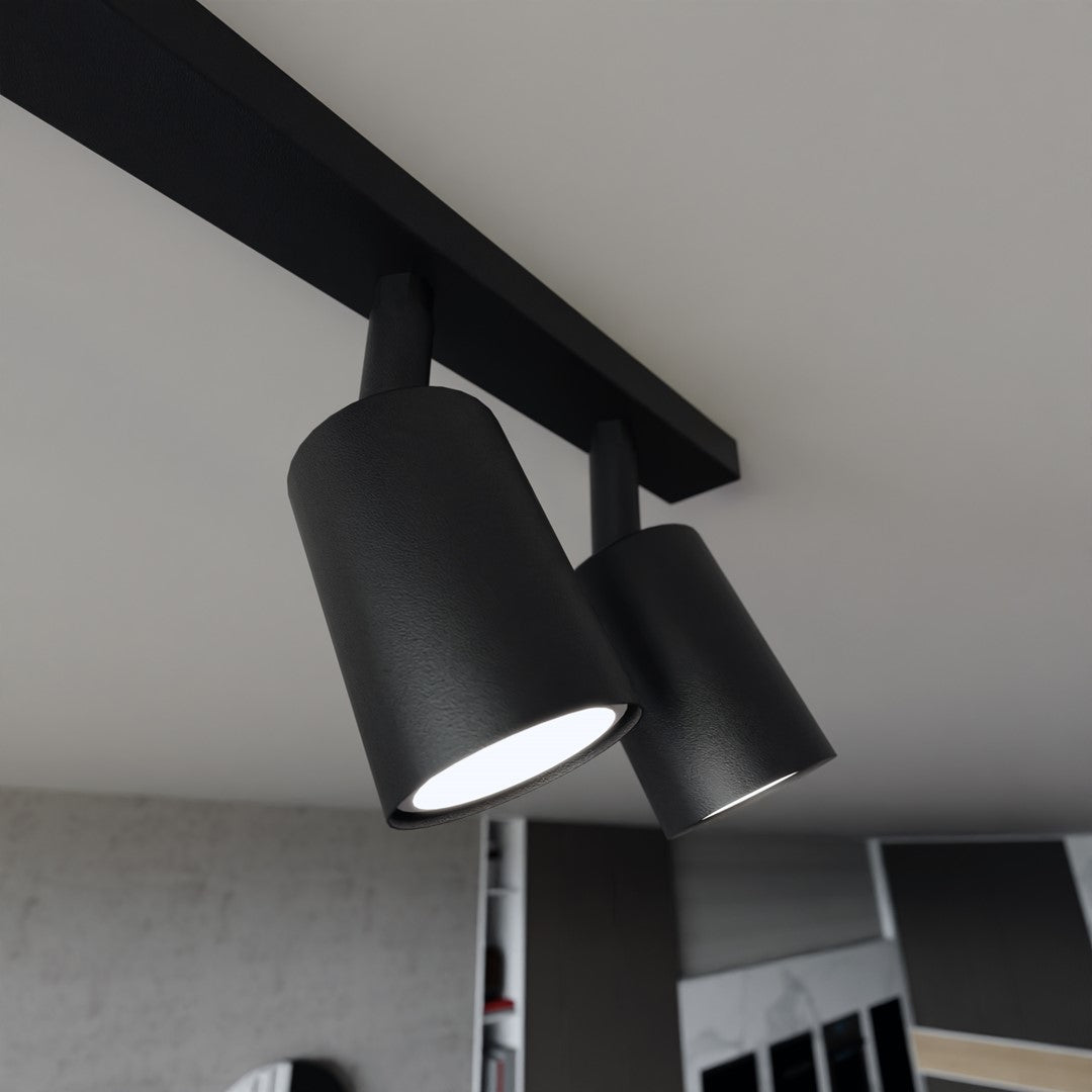 FLASH 4 Black – Minimalistische plafondlamp met strakke lijnen en krachtig licht