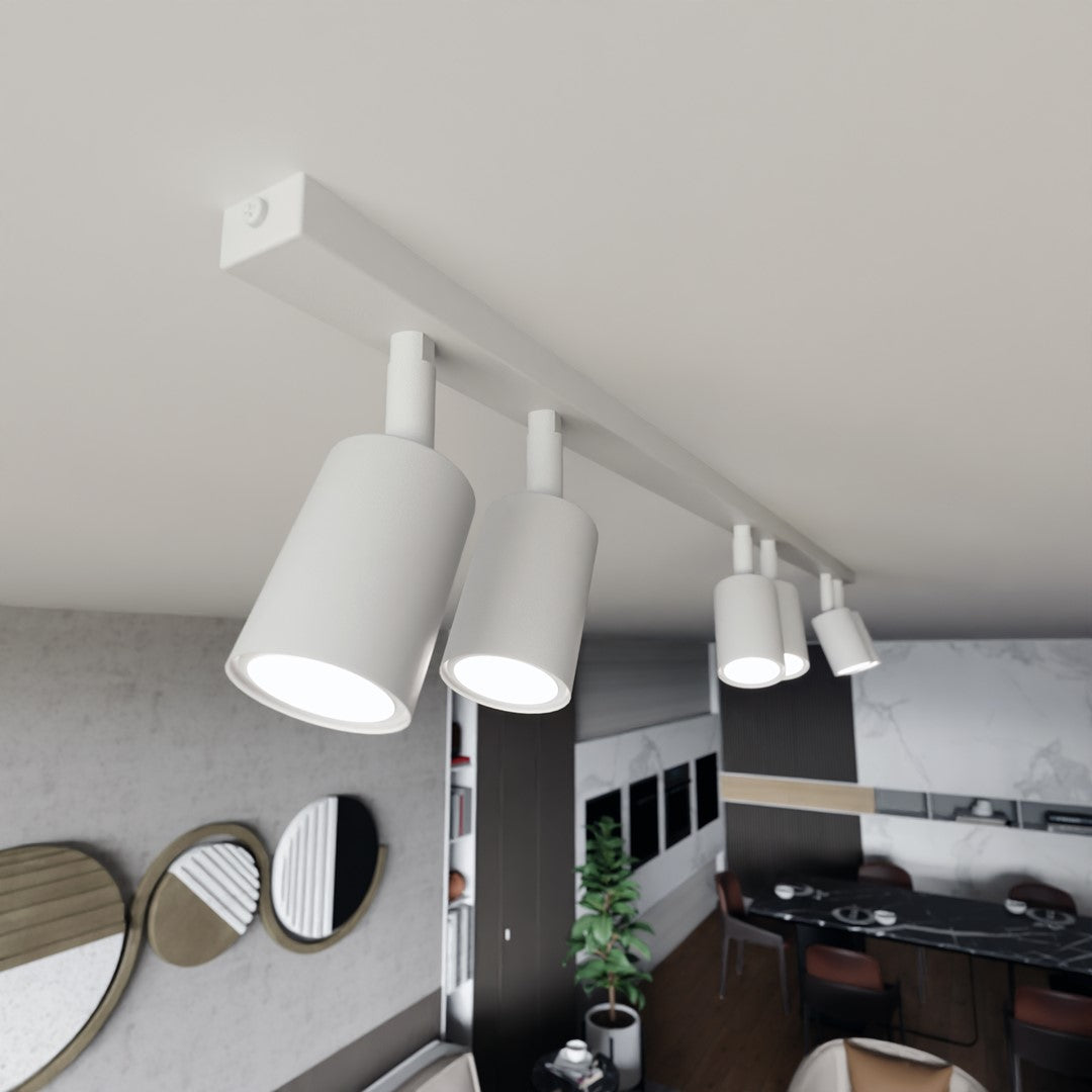 FLASH 6 White – Minimalistische plafondlamp met krachtige lichtverdeling
