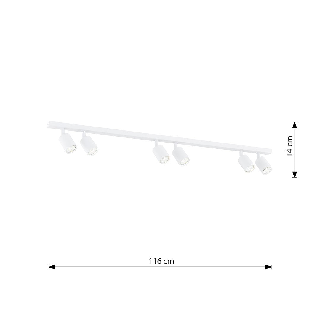 FLASH 6 White – Minimalistische plafondlamp met krachtige lichtverdeling