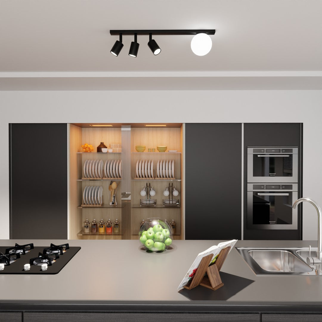 BASTER 4 Black – Strakke plafondlamp die functionaliteit en esthetiek verenigt