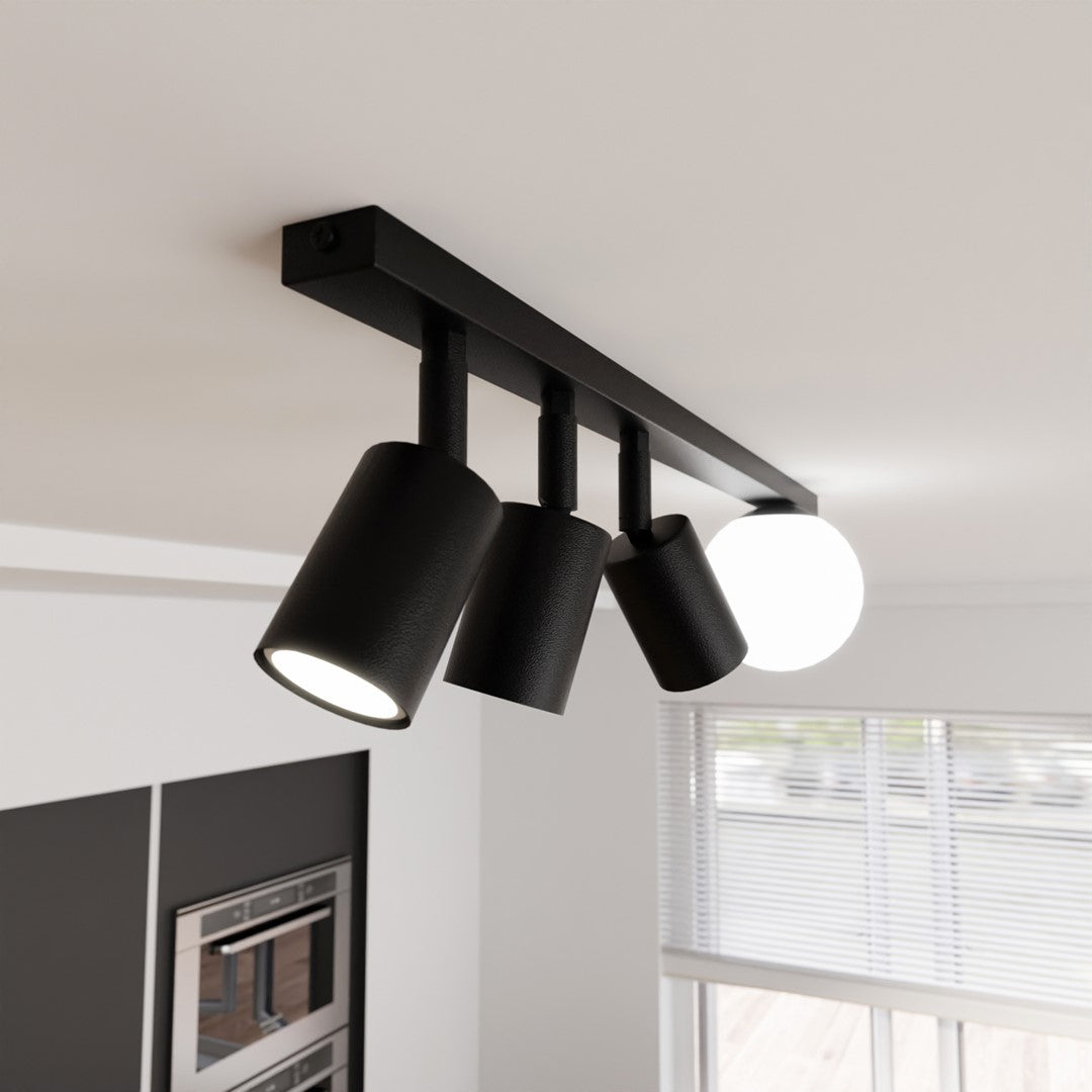BASTER 4 Black – Strakke plafondlamp die functionaliteit en esthetiek verenigt