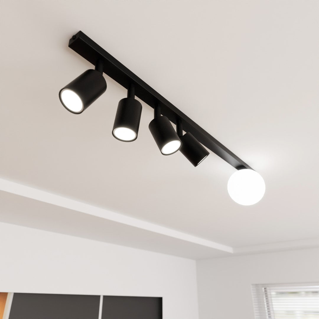 BASTER 5 Black – Eigentijdse plafondlamp die stijl en functie verenigt