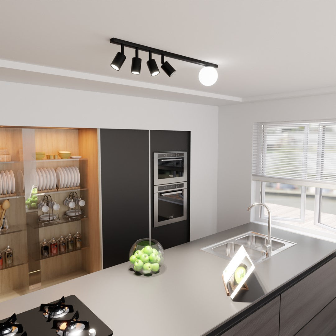 BASTER 5 Black – Eigentijdse plafondlamp die stijl en functie verenigt