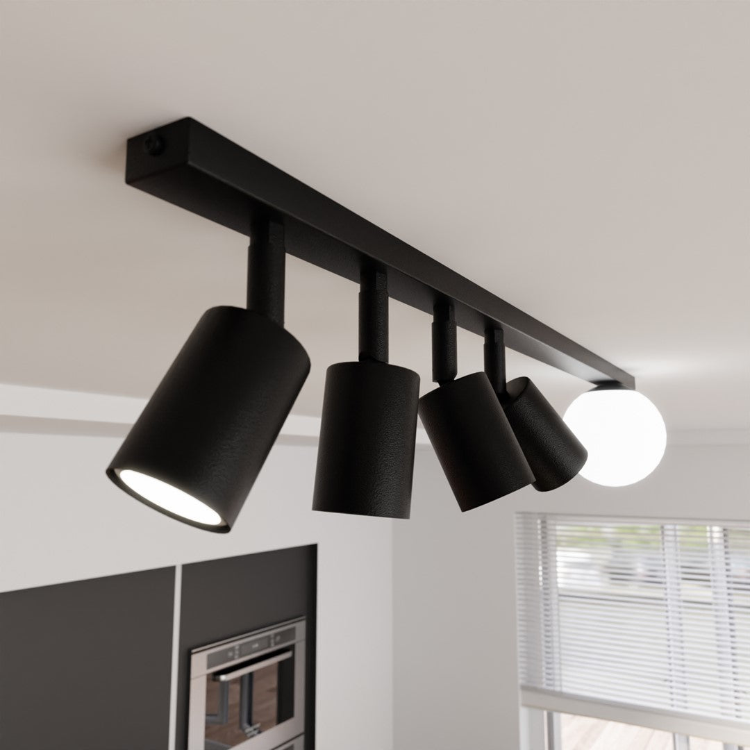 BASTER 5 Black – Eigentijdse plafondlamp die stijl en functie verenigt