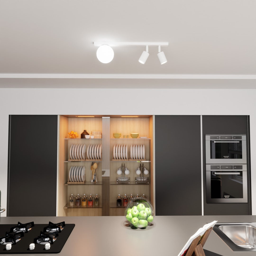 BASTER 3 White – Minimalistische plafondlamp met moderne lichtkracht