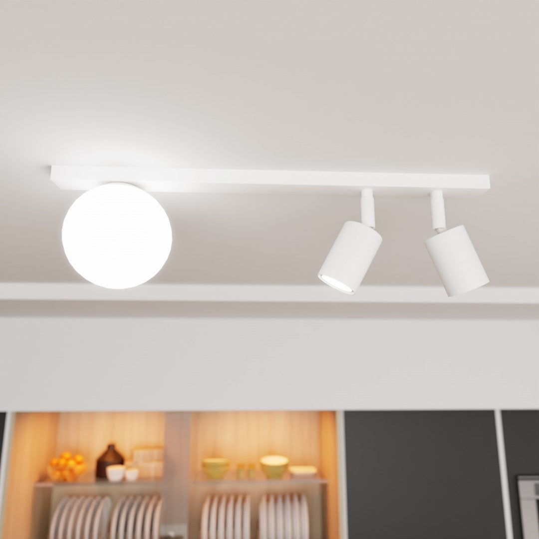 BASTER 3 White – Minimalistische plafondlamp met moderne lichtkracht