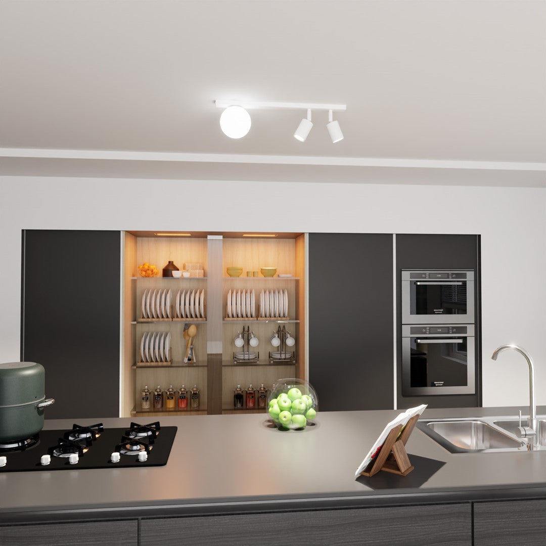 BASTER 3 White – Minimalistische plafondlamp met moderne lichtkracht