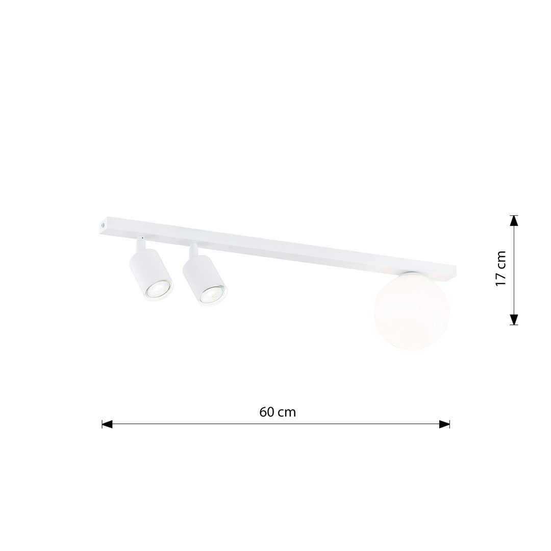 BASTER 3 White – Minimalistische plafondlamp met moderne lichtkracht