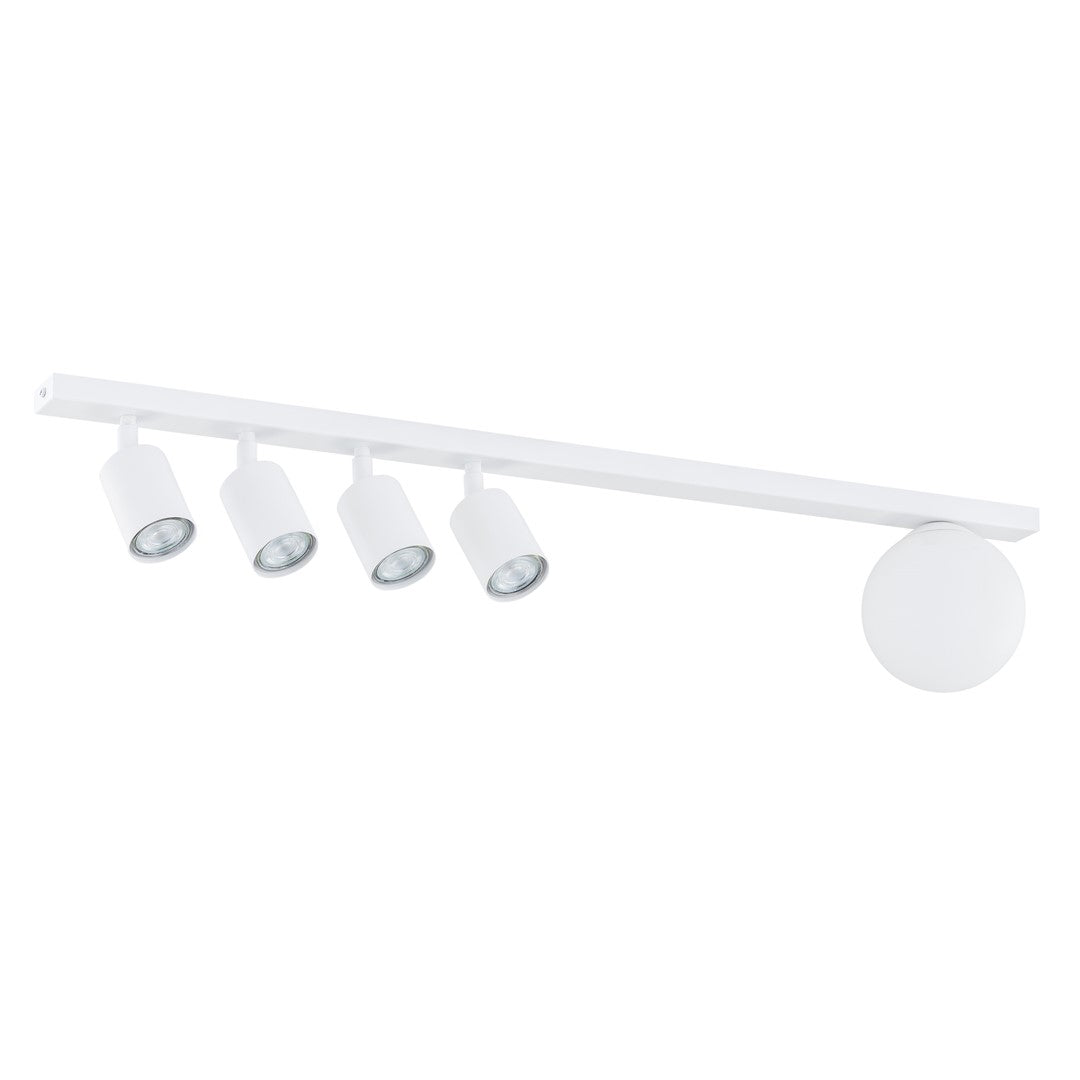 BASTER 5 White – Eigentijdse plafondlamp met verfijnde eenvoud en veelzijdigheid